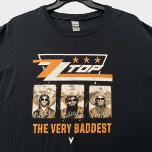 ZZ Top The Very Baddest Graphic T Shirt Mens 3XL Black Rock Band Tee
